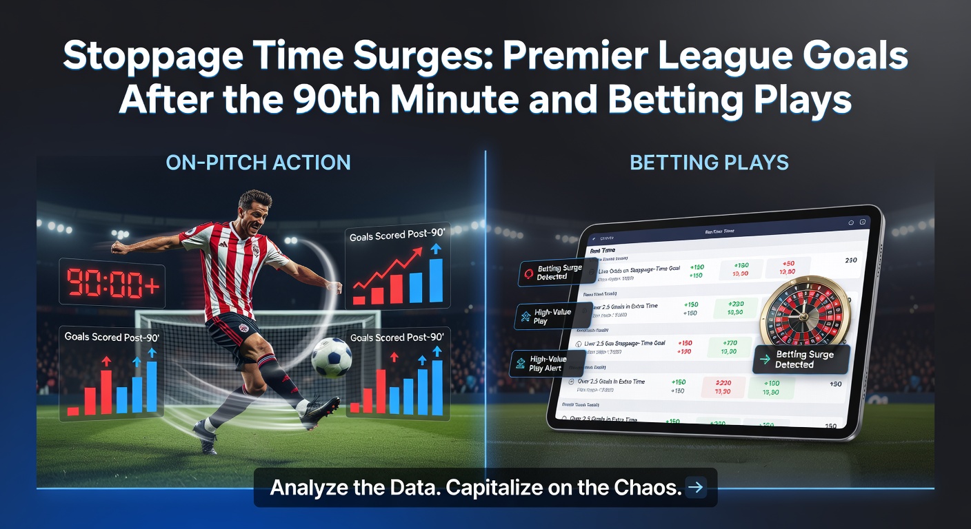 Grafik mit Premier League-Statistiken zu Toren in der Nachspielzeit, farblich codiert nach Teams und Saisons